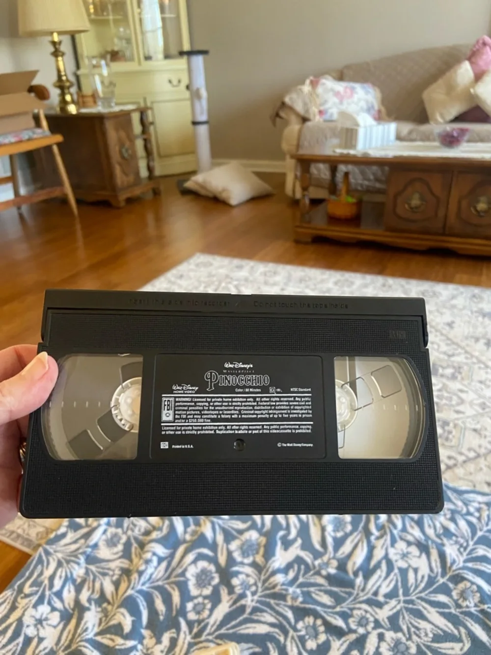 Disney Pinocchio VHS Tape in Clamshell case–